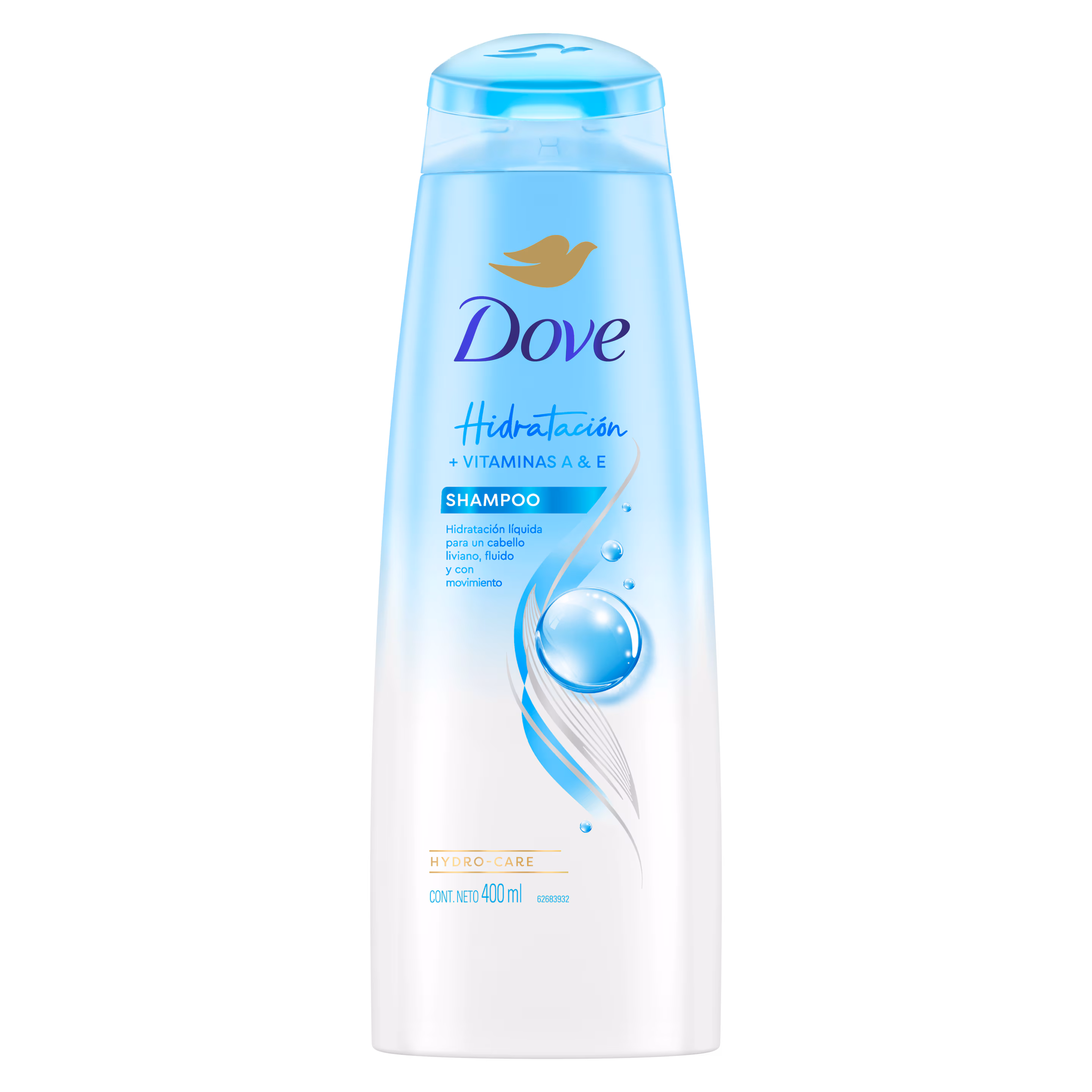 Dove Hidratación+Vitamina A y E Shampoo 400ml