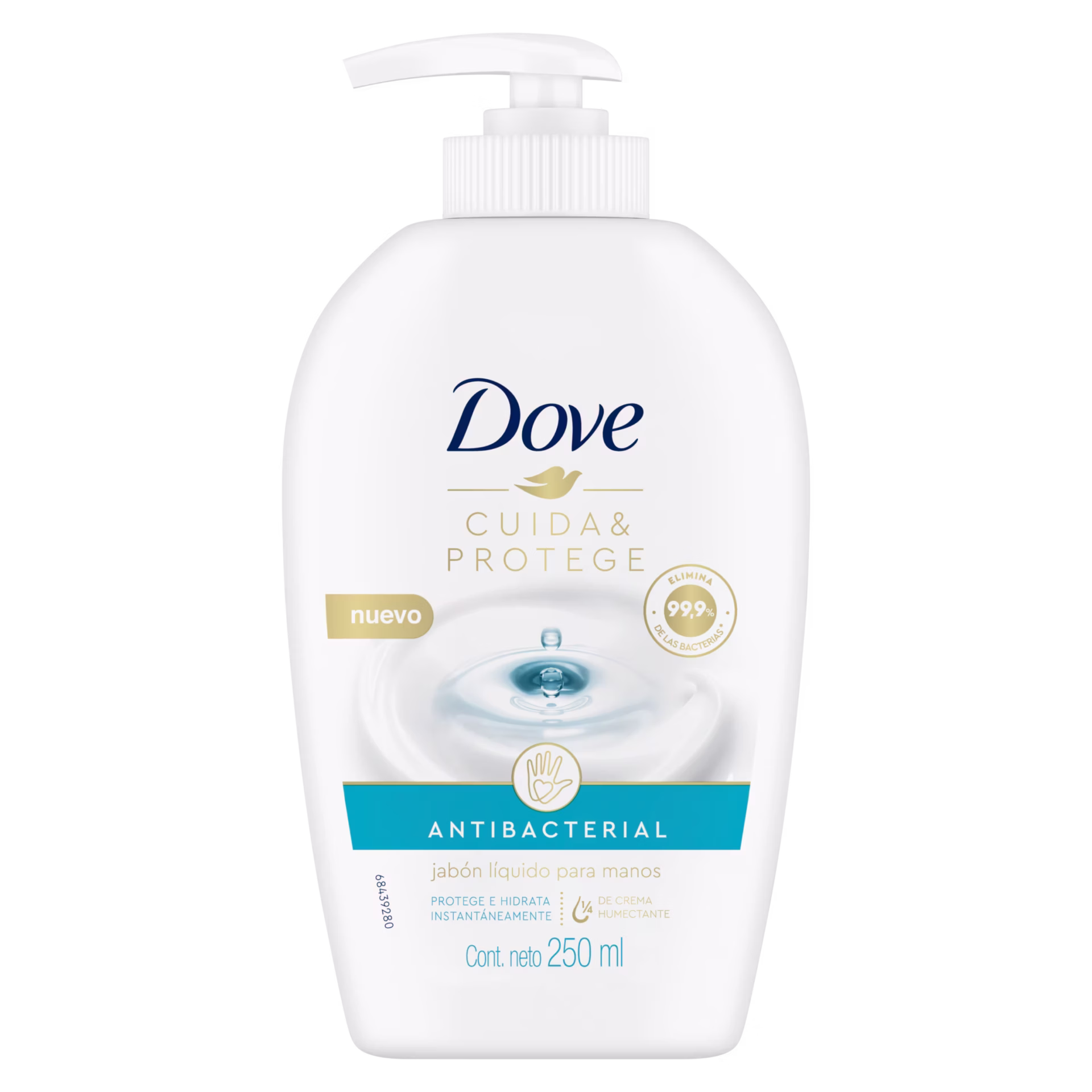 Dove Jabón Liquido Antibacterial Cuida y Protege 250ml