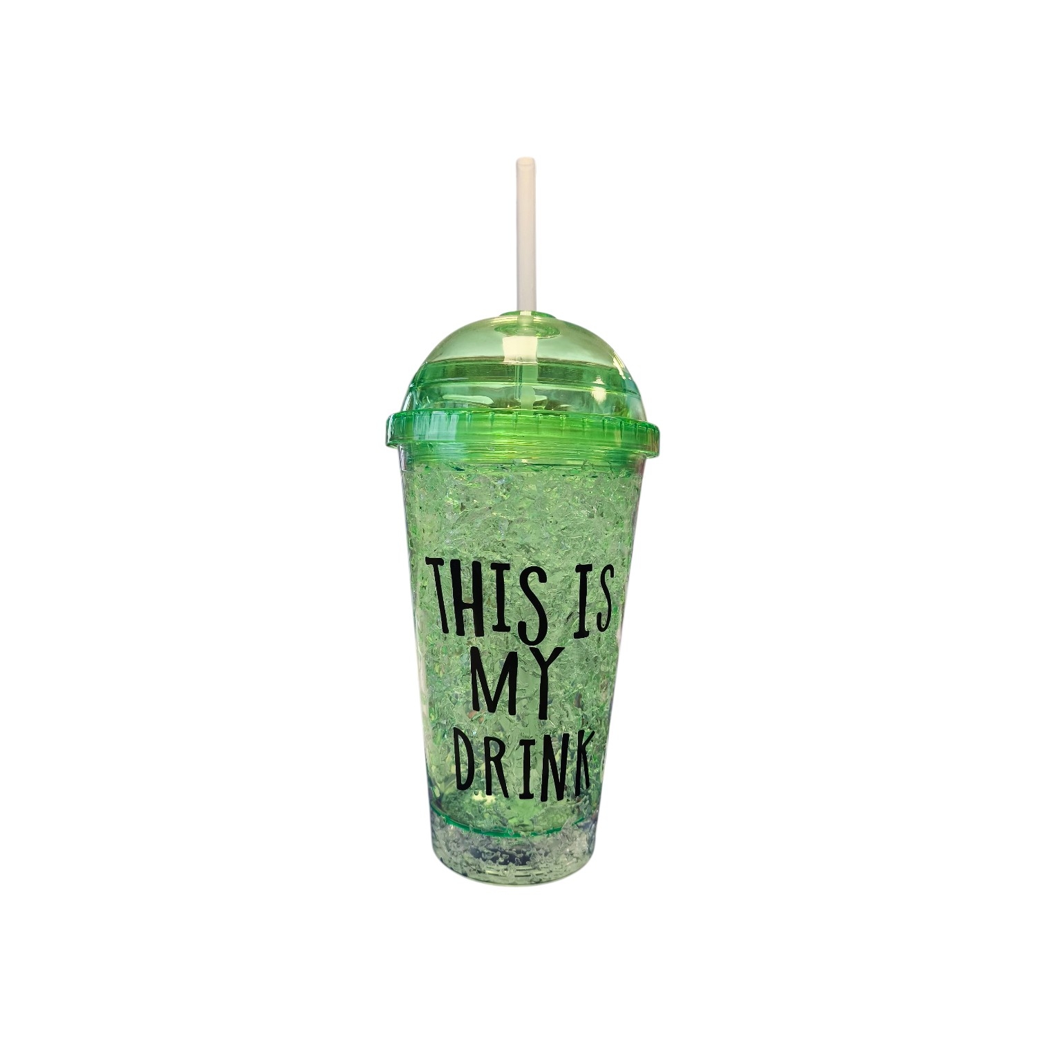 Vaso Verde Con Sorbito