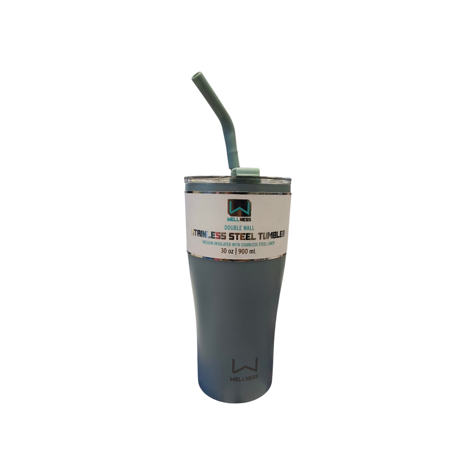 Vaso Térmico Con Sorbito Azul Gris
