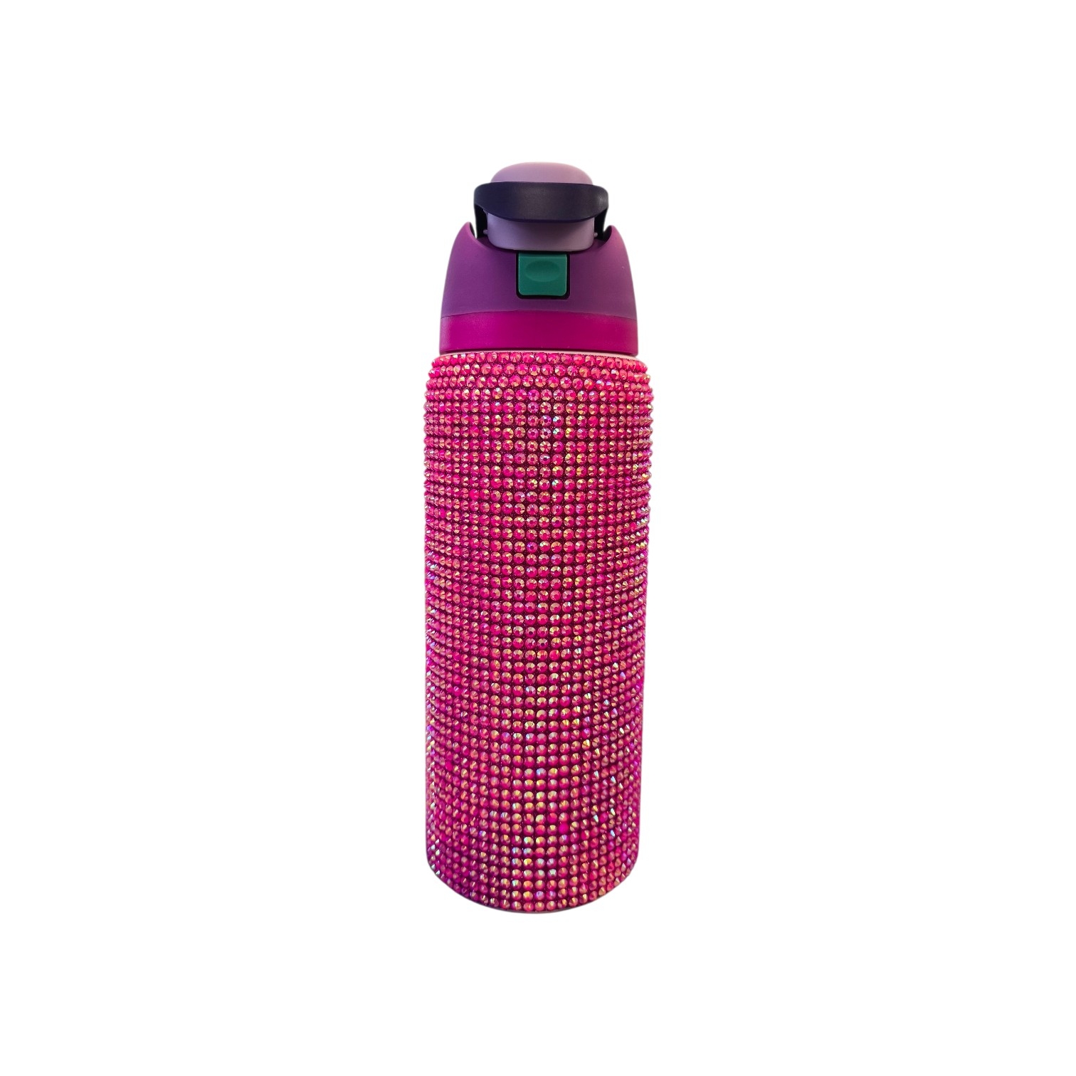 Botella Térmica Rosada Con Brillitos