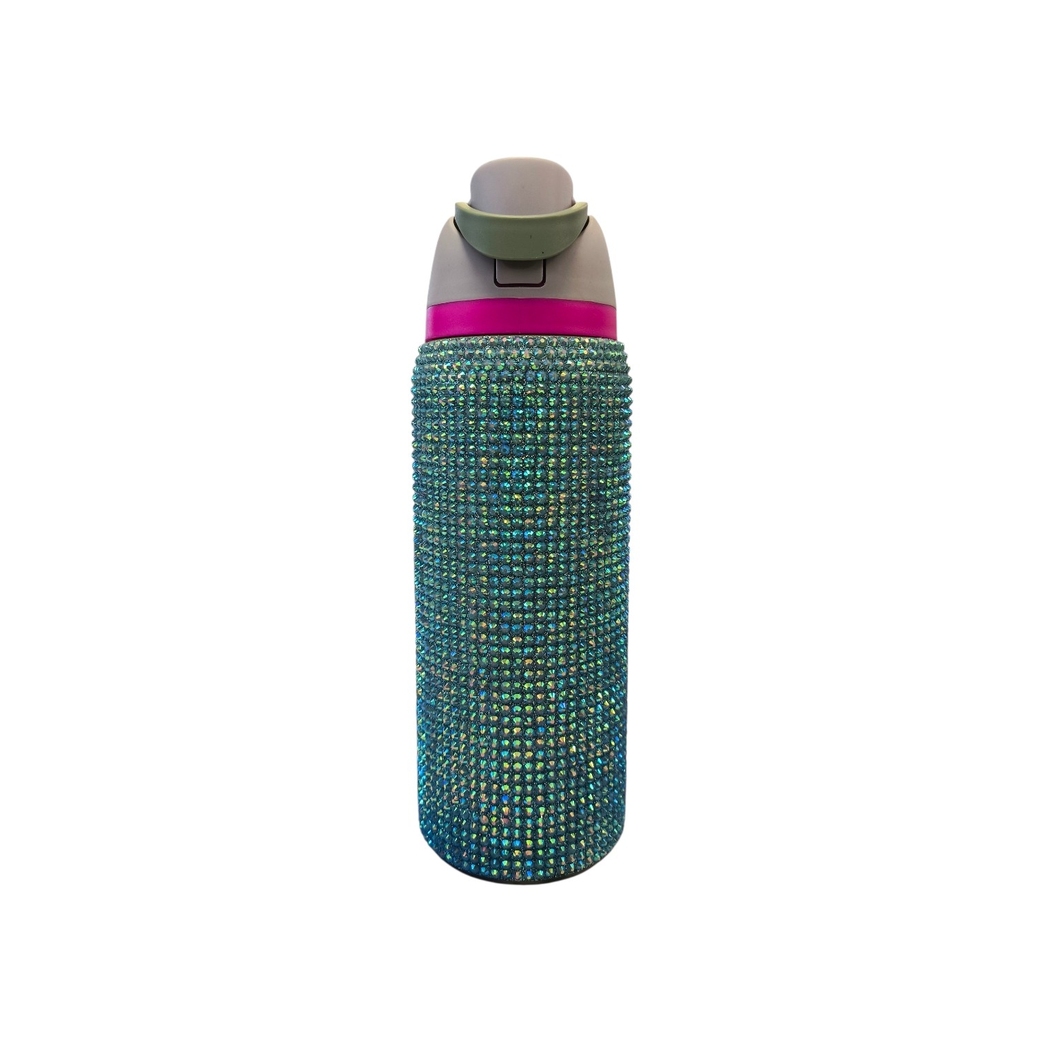 Botella Térmica Celeste Con Brillitos