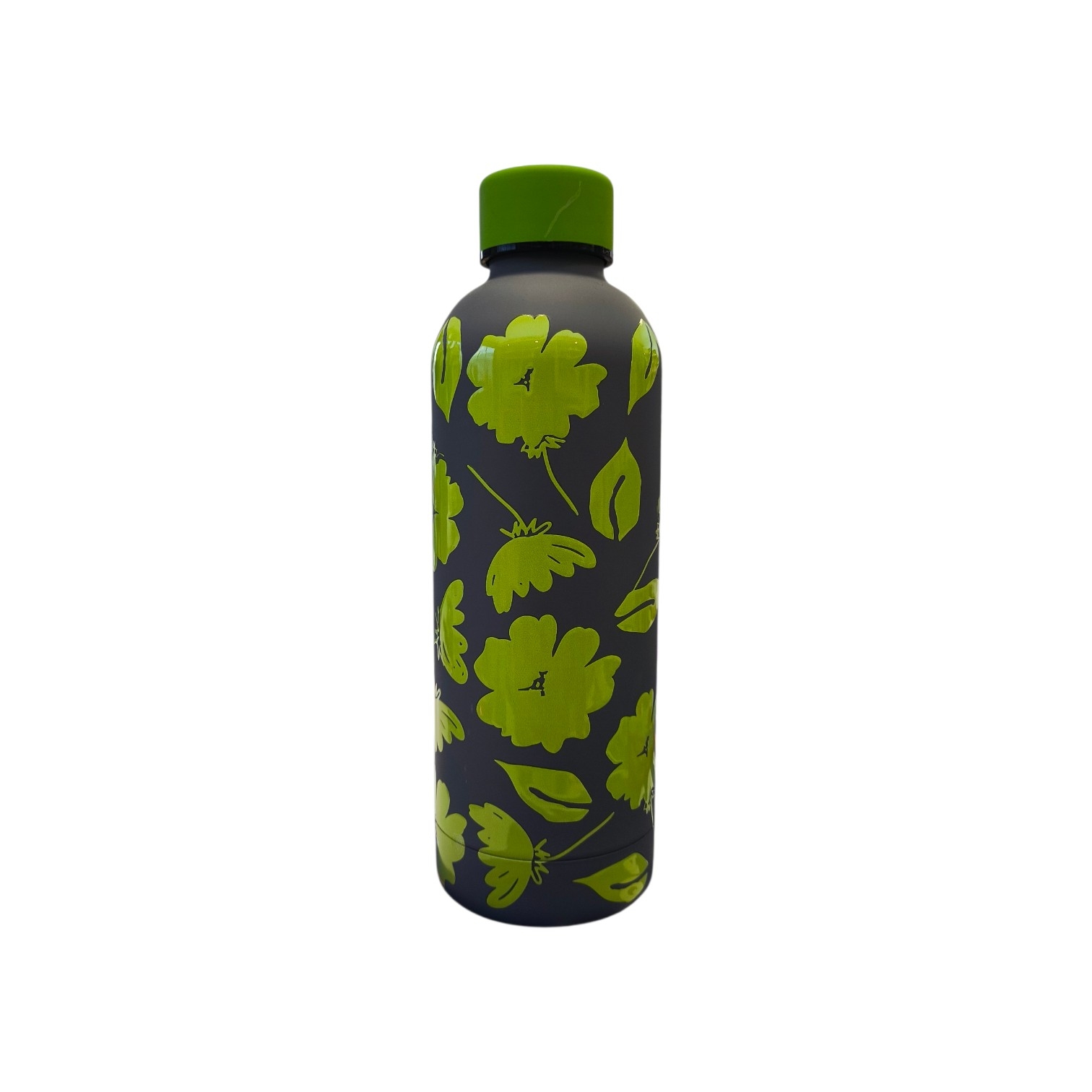 Botella Térmica Trébol Gris y Verde