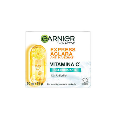 Gel Facial Hidratante Garnier Skin Active Express Aclara Vitamina C 50 ml - Imagen 2